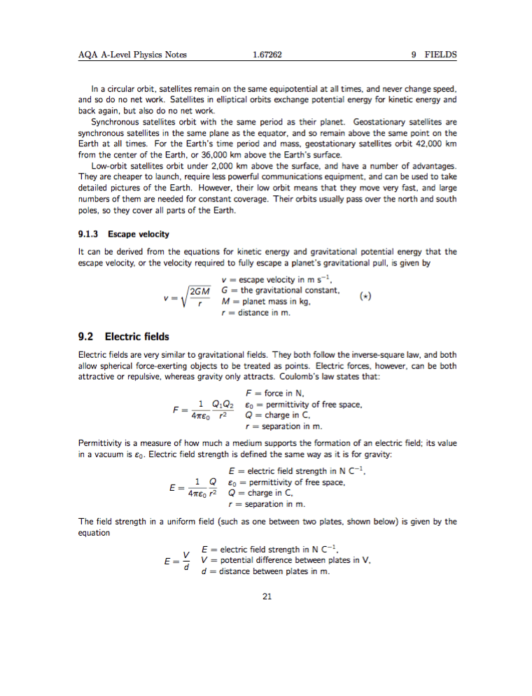 Physics A level Notes